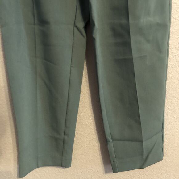 A New Day Smoked Turquoise Tapered Leg High Rise Slim Pants 2R Pockets Trousers - Picture 5 of 10